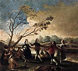 Dance Canvas Paintings - Dance of the Majos at the Banks of Manzanares